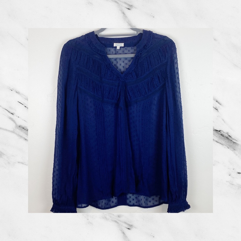 Sundance Blue Blouse Top Boho
